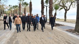 Başkan Yılmaz, Erdek Çuğra Sahili’ni inceledi 