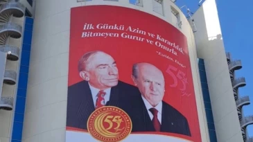 MİLLİYETÇİ HAREKET PARTİSİ KURULUŞUNUN 55.’İNCİ YILINI KUTLUYOR