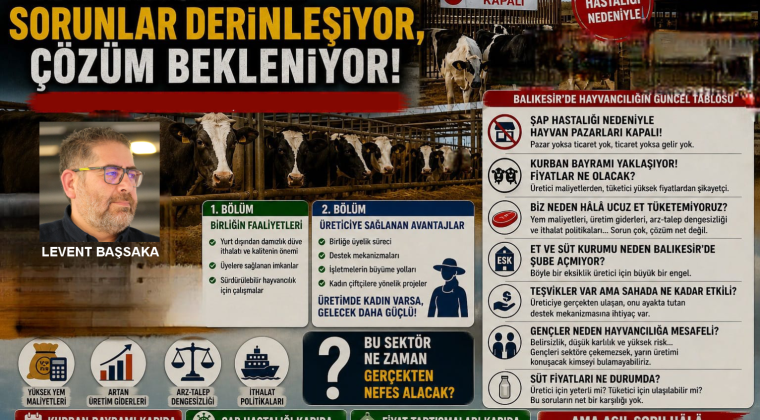 HAYVANCILIKTA SORUNLAR DERİNLEŞİYOR, ÇÖZÜM BEKLENİYOR