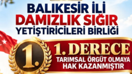 ÜST ÜSTE ÜÇÜNCÜ KEZ 1. DERECE TARIMSAL ÖRGÜT BELGESİ